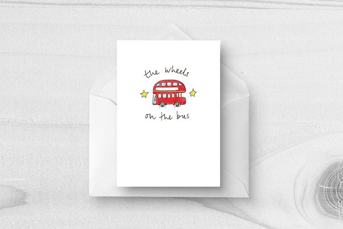 The Wheels On The Bus Card